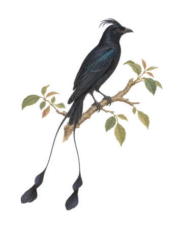 Greater Racket-tailed Drongo, painted after the Company School