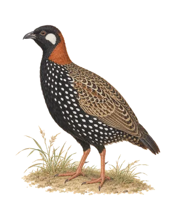 Black Francolin, painted after the Company School