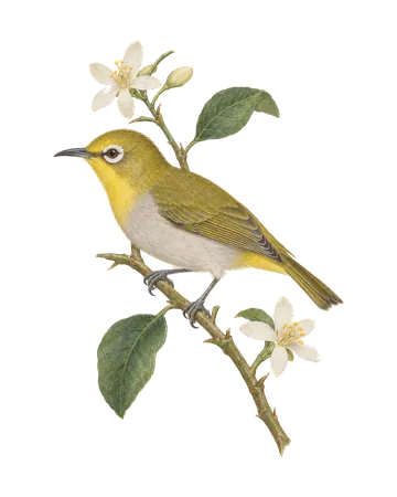 Indian White-eye, painted after the Company School
